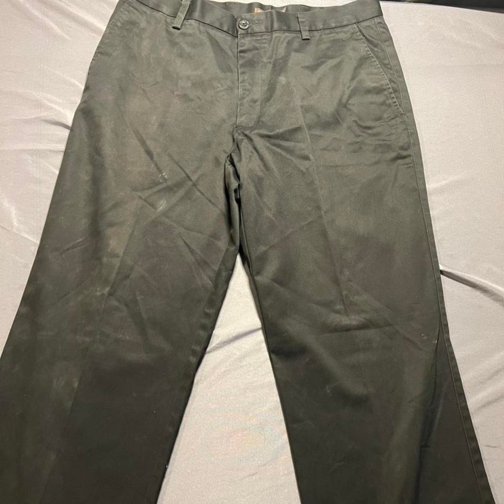 Dockers‎ D2 Straight Fit Chino Pants Mens 33x32 Black Cotton Casual Trousers